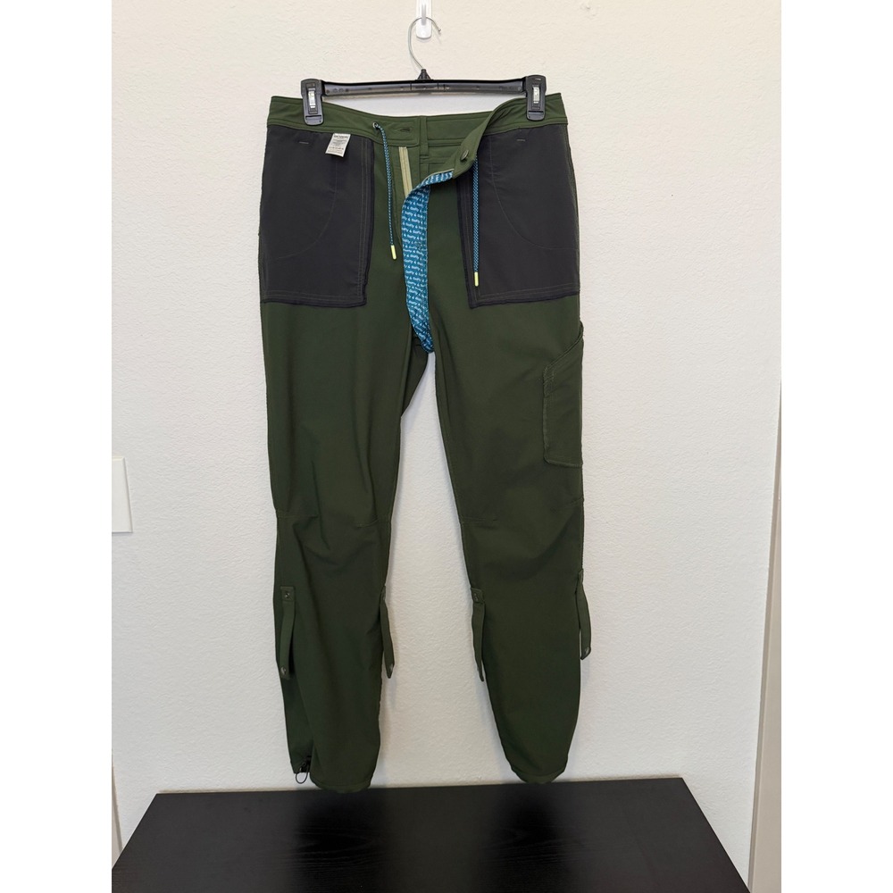 Gnara Go There Hiking Pants Women 12 Olive GoFly Roll Tab Outdoor Travel Stretch - Picture 3 of 17